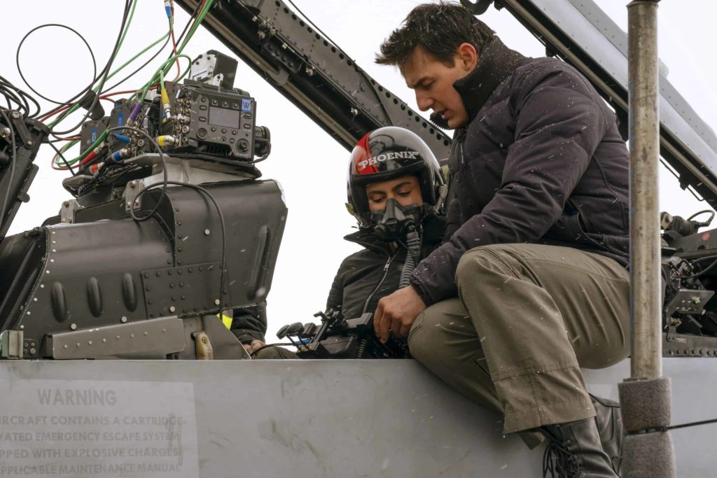 Tom Cruise am Drehort - der Kampfjet