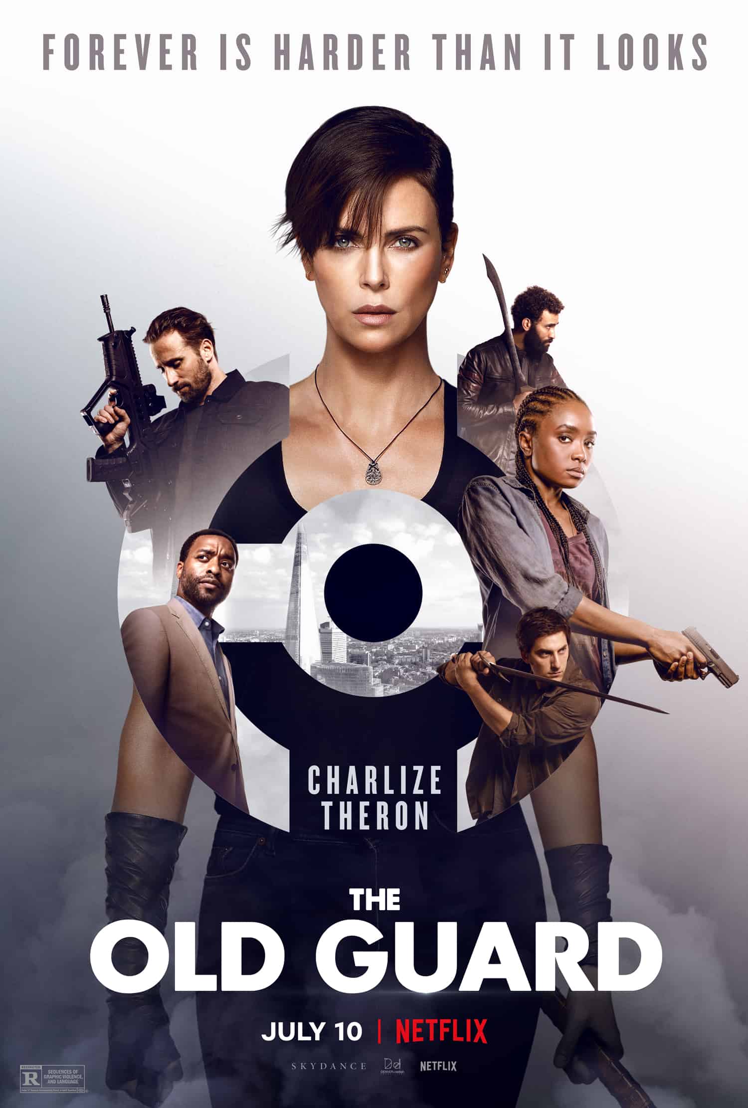 Fantasy Film The Old Guard mit Charlize Theron im Vordergund läuft bei Netflix