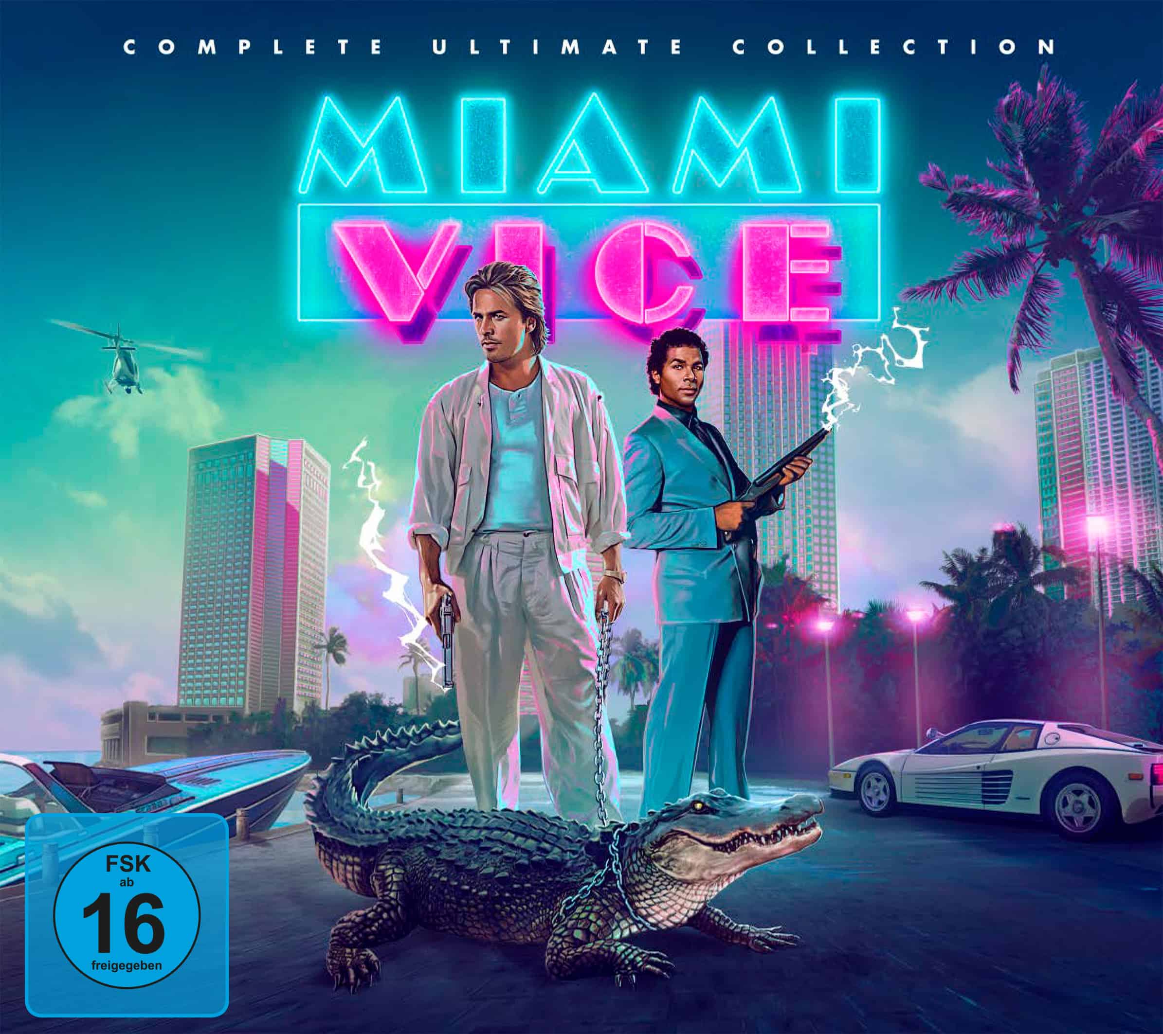 Miami Vice die Serie als komplette Blu ray Sammlung auf 35 Discs verteilt