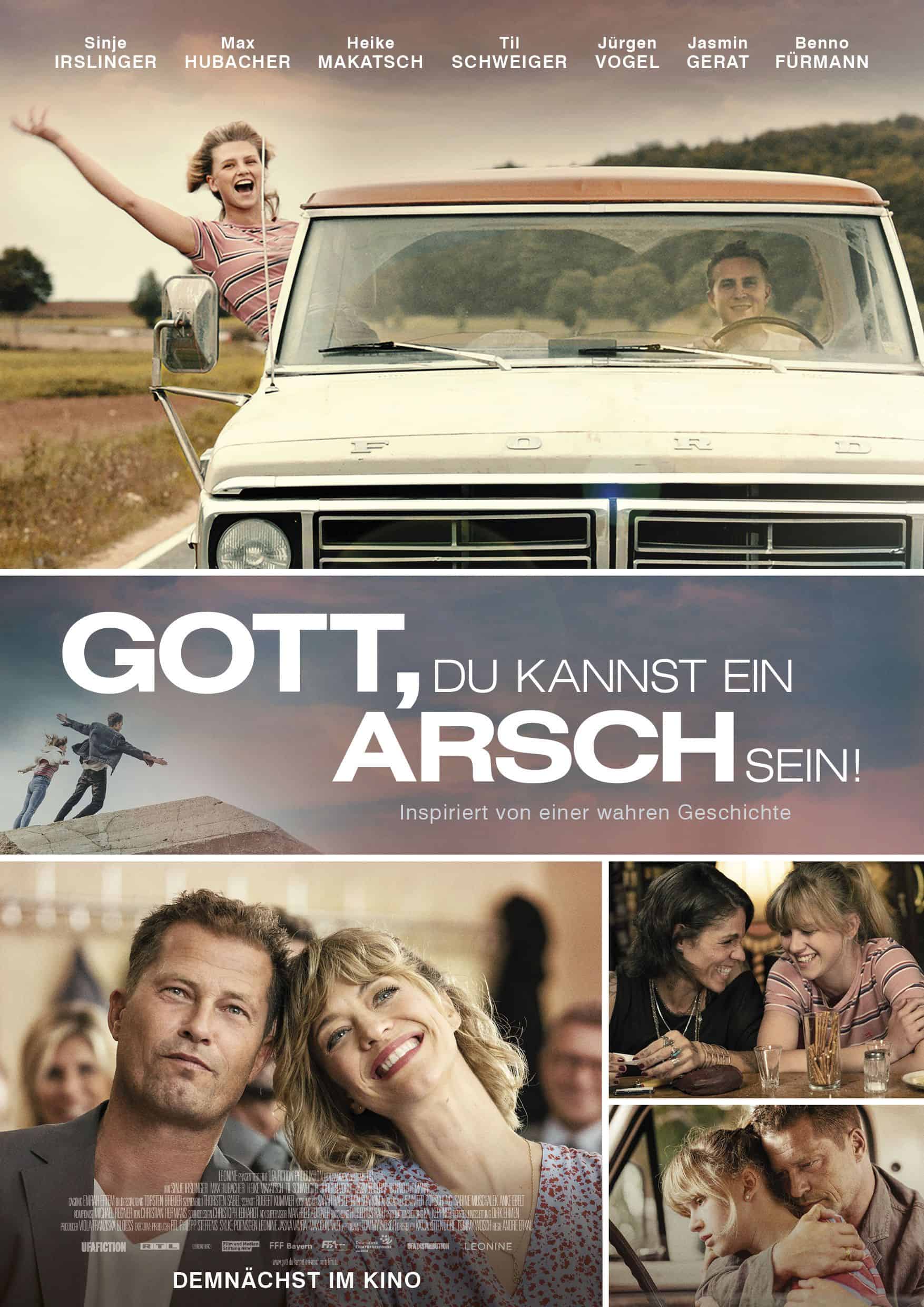 Filmplakat zum kommenden Film mit Til Schweiger und Heike Makatsch. Gott, du kannst ein Arsch sein. geht um eine Teenager-in,die feststellt, dass sie Krebs hat.