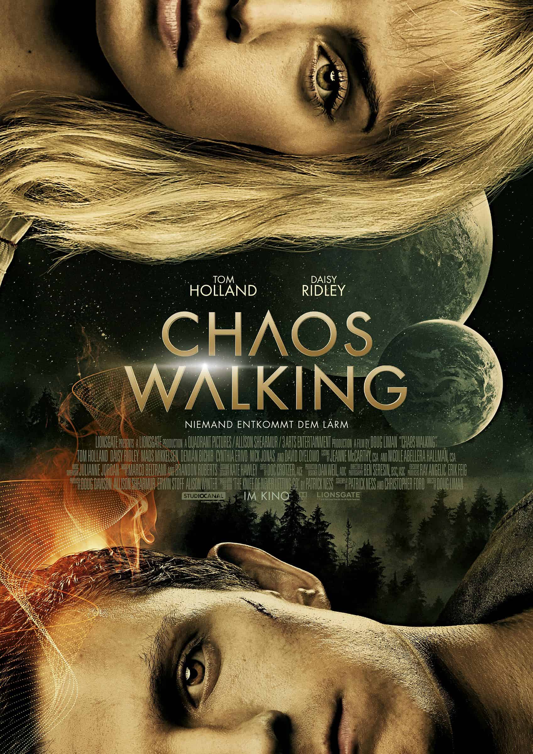 Tom Holland und Daisy Ridley auf einem Plakat zum Film Chaos Walking