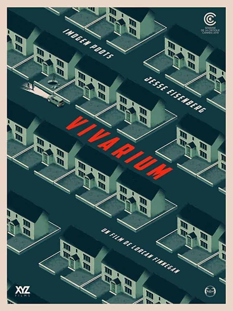 Vivarium Poster mizt einer sterilen grünen Häuserreihe