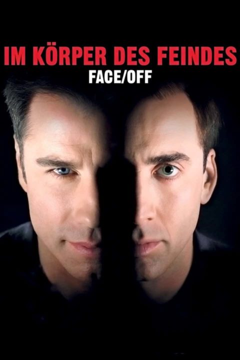 John Travolta und Nicolas Cage 1997 auf dem Plakat zum Film Face Off