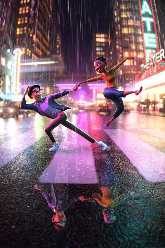 Ein tanzendes Paar auf der Straße in neuem Disney Kurzfilm