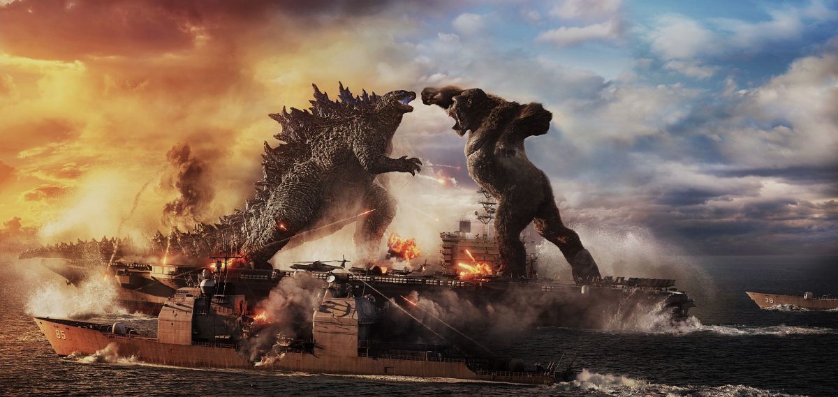 Godzilla vs. Kong auf einem Flugzeugträger