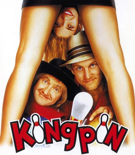 Woody Harralson, Randy Quaid und Vanessa Angel auf dem Filmplakat zu Kingpin von 1996