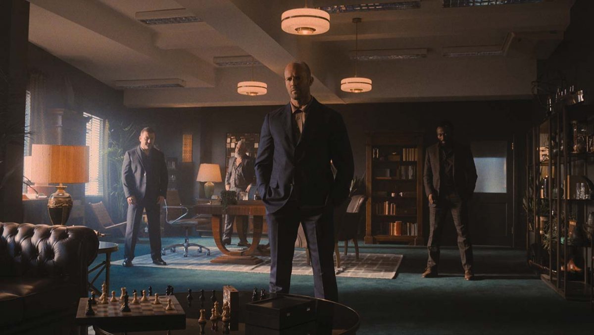 Cameron Jack als Brendan, Darrell D'Silva as Mike, Jason Statham als H, und Babs Olusanmokun as Moggy in Guy Ritchie's CASH TRUCK. © 2021 STUDIOCANAL. All Rights Reserved