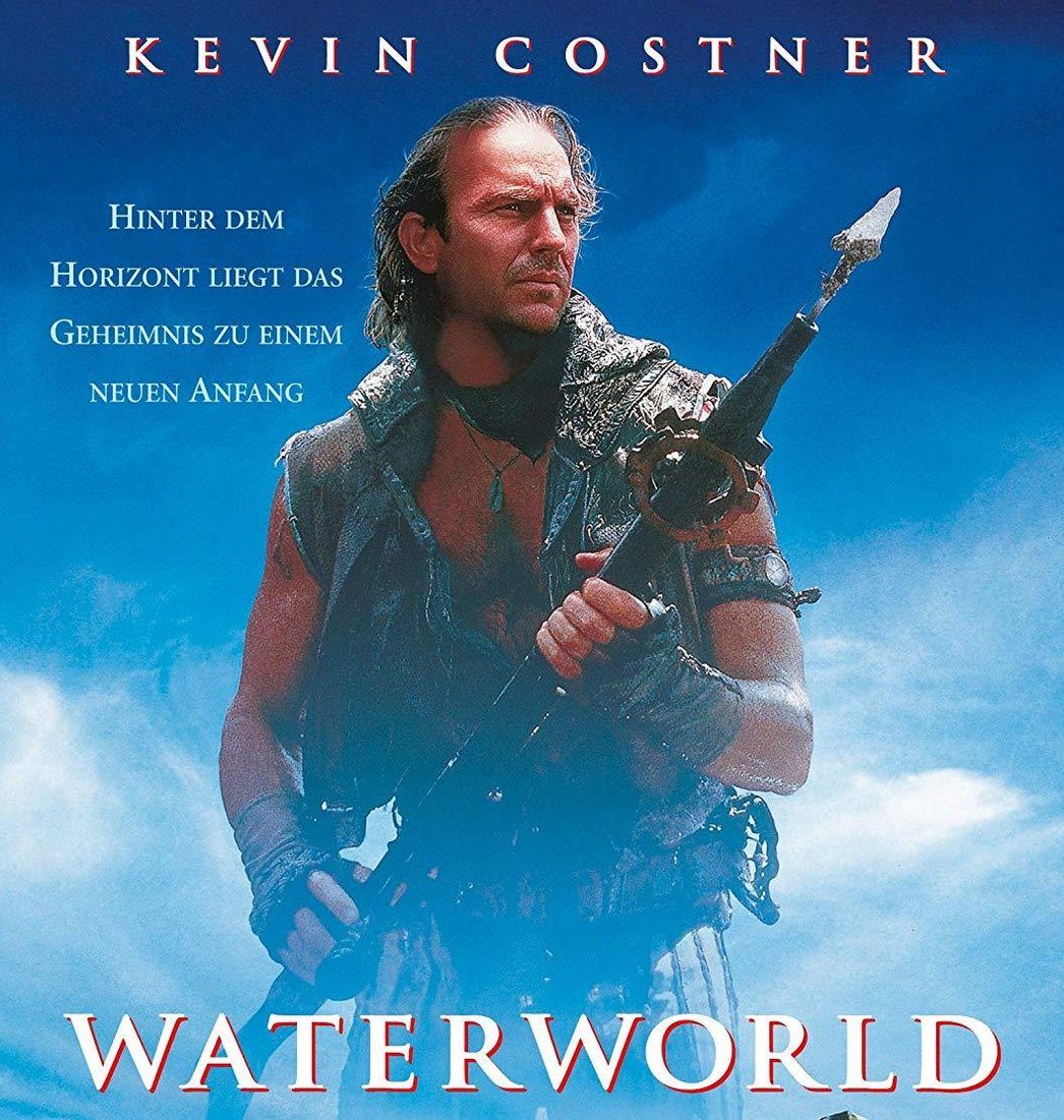 Kevin Costner auf dem Plakat zu Waterworld