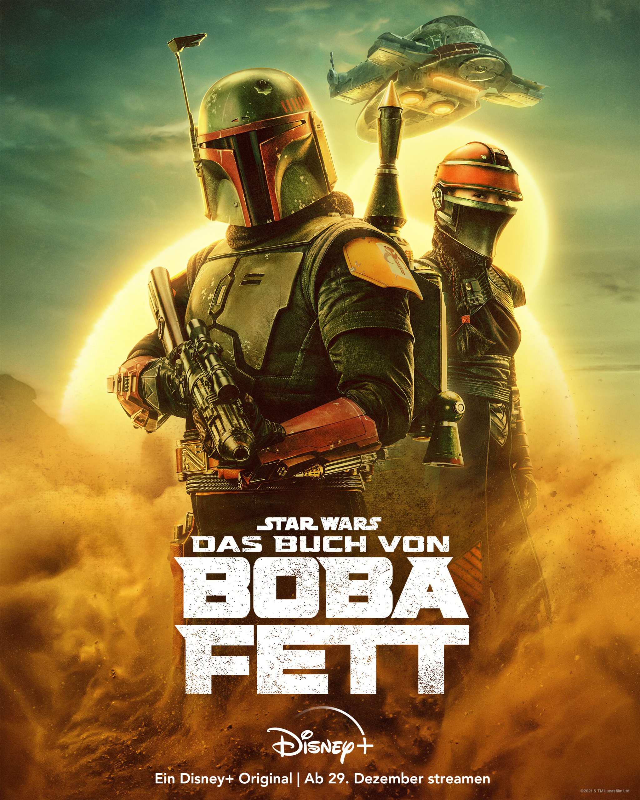 Kopfgeldjäger Boba Fett auf dem Poster zur kommenden Serie