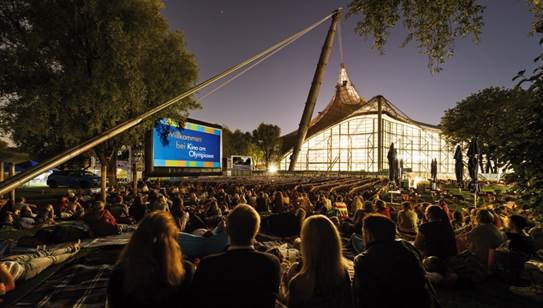 Kinoabend im Münchener Olympiapark