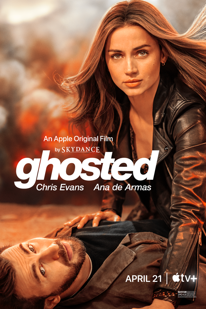 Ghosted Film Plakat mit Ana de Armas und Chris Evans