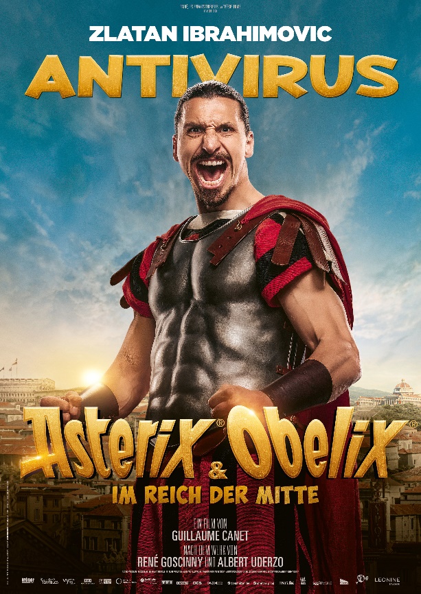 Zlatan Ibrahimovic als römischer Soldat in Asterix & Obelix im Reich der Mitte