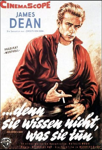 ...DENN SIE WISSEN NICHT WAS SIE TUN FILMPLAKAT MIT JAMES DEAN