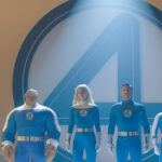 Pedro Pascal, Ebon Moss-Bachrach, Vanessa Kirby, and Joseph Quinn in The Fantastic Four: First Steps (2025)