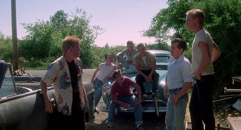 Kiefer Sutherland, Bradley Gregg, Gary Riley, and Casey Siemaszko in Stand by Me: Das Geheimnis eines Sommers (1986)