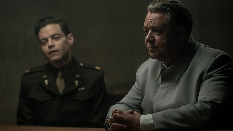 (L-R) Rami Malek und Russell Crowe in NUREMBERG