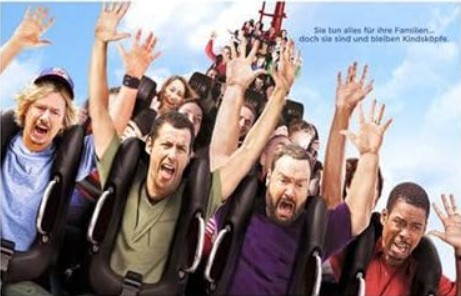 Salma Hayek, Adam Sandler, Chris Rock, Maria Bello, David Spade, Kevin James, and Maya Rudolph in Kindsköpfe 2 (2013)