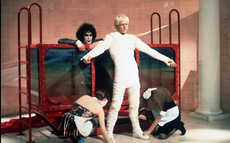 Tim Curry, Nell Campbell, Peter Hinwood, and Patricia Quinn in Rocky Horror Picture Show (1975)