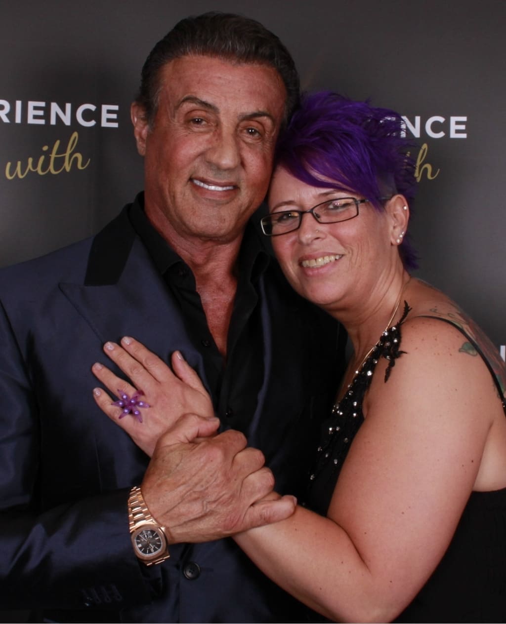 (R-L) MARTINA PHILIPPI UND SYLVESTER STALLONE 