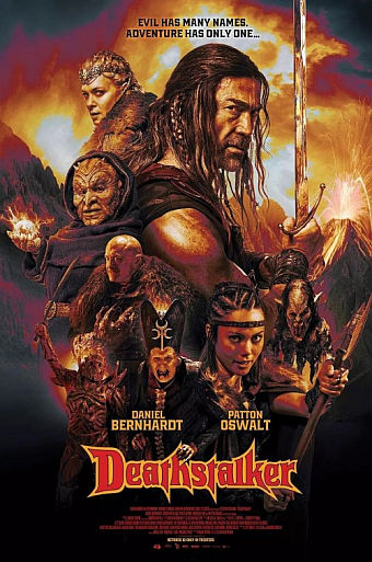 Daniel Bernhardt, Paul Lazenby, Nina Bergman, and Christina Orjalo in Deathstalker (2025)