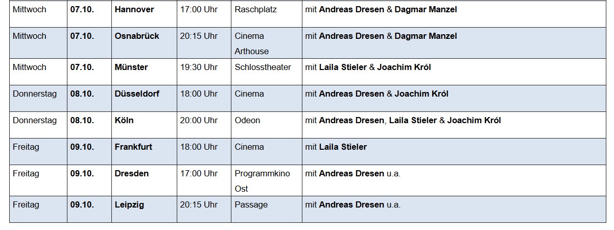 ALTE LIEBE KINOTOUR TERMINE