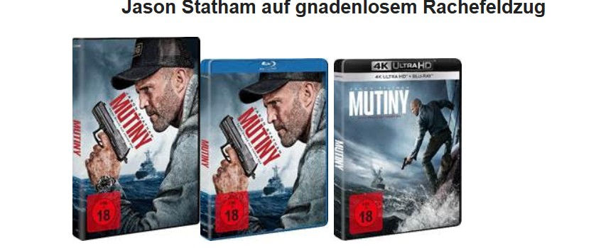 MUTINY DVD, BLU-RAY UND STEELBOOK