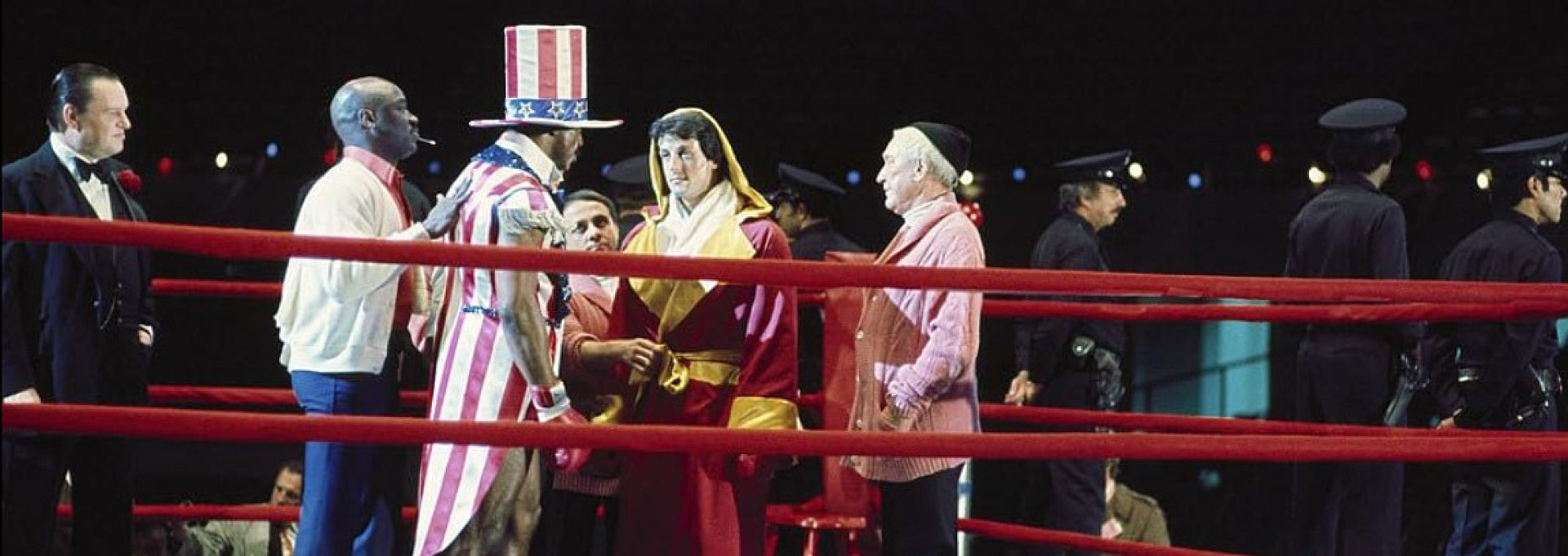 Sylvester Stallone, Carl Weathers, Tony Burton, Thayer David, und Burgess Meredith in Rocky (1976)